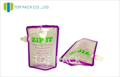 China Food Grade Plastic Reusable Stand Up Pouch With Spout For Sauce Packaging for sale