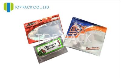 China Water Proof Fishing Bait Resealable Pouches With Clear Window for sale