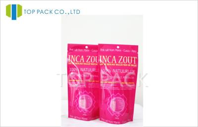 中国 ピンクのプラスチックは袋のジッパーのゆとりの窓キャンデーの食品包装を立てます 販売のため