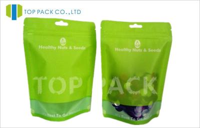 China Moisture Proof Green stand up zipper pouch bags Matte Surface Plastic Packaging Nuts for sale