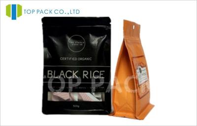 China el café 1000 de g que empaqueta negro mate de los bolsos se levanta la ventana del rectángulo de la bolsa en venta