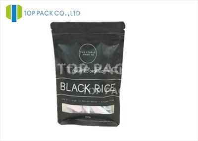 China Clear Front Block Bottom side gusset pouch Zip Lock Rice Packaging for sale