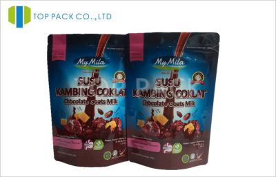 China Glossy Finished Ziplock Stand Up Pouches , aluminium foil pouches For Chocolate for sale