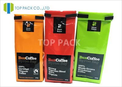 China Block Bottom Easy Open Side Gusset Bags Tin Tie Foil Laminated Glossy Finished for sale