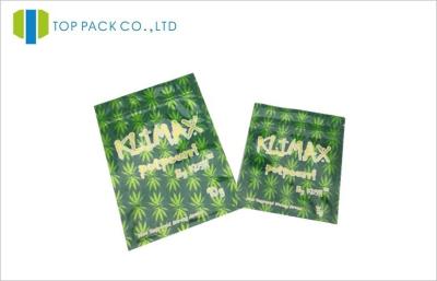 China Klimax Herbal Incense Bags Zip Lock Top Reusable 5g 10g Aluminum Foil Lightproof for sale