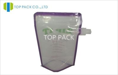 China 150ml Stand Up Packaging Pouch With Spout Resealable Double Zipper  BOPA Eco-Friendly for sale