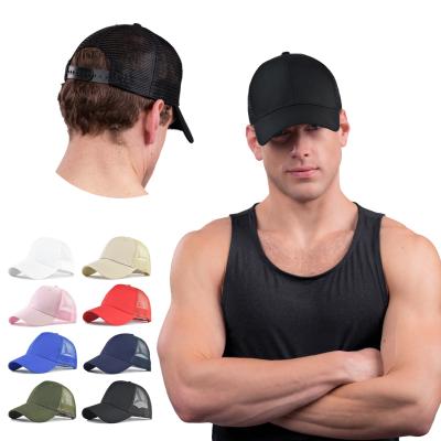 China JOINT JOINT Breathable Plain Unisex Snapback Trucker Hats Custom Mesh Baseball Cap White Mesh Baseball Cap Sports Hat for sale