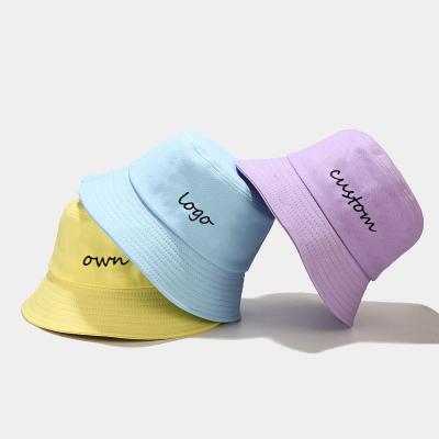 China Wholesale Custom Casual Empty Bucket Hats Embroidery Solid Color Bucket Hat Summer Sun Hat for sale