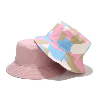 China Designer Folding Casual Wholesale Reversible Bucket Hats Cotton Bulk Fashion Fisherman Hats For Women Men for sale