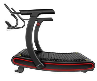 China Paoba Life Power Commercial Spare Parts Land Fitness Cheap Price Non-motorized Fast Speed ​​Wooden Unpowered Foldable Desk Curve Treadmill for sale