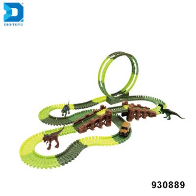 China Eco-friendly Material Set Assembly Dinosaur Track Car Battery Operated Play Toys for sale