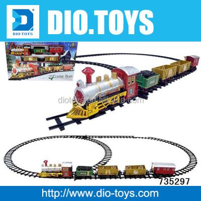 China Hot Sale Christmas RC Model Toys Electric Train Track Car Toys for Children with Light and Music for sale