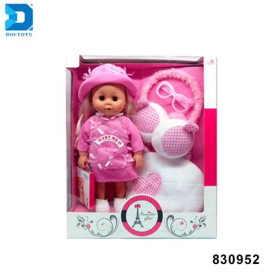 China Cute Set 12 Inch Girl Doll Toys Kids Eco-friendly Material Play Set With 12 Sounds for sale