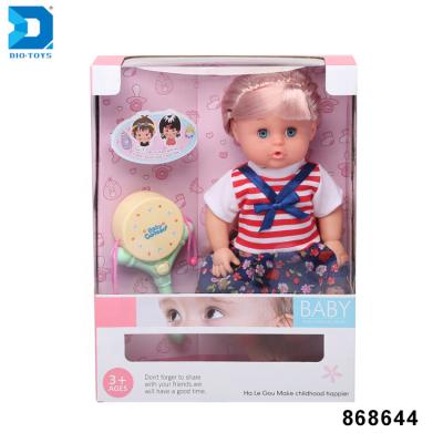 China 12 Inch Eco-friendly Material Baby Doll Plastic Wholesale Toys With Drum for sale