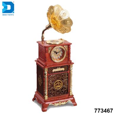 China High Quality Eco-friendly Material Antique Style Phonograph Lamp Clock Toy For Children for sale