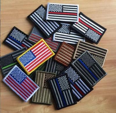 China Other Hot Sale Velcro Embroidery Brand Factory Price Flag Patch Design Heat Press Twill No Minimum Patch for sale