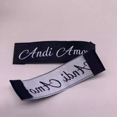 China Other Logo Custom Private High Density Wholesale Garment Fabric Ribbon Satin Care Woven Label for sale