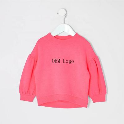 China OEM Logo Babies Pullover White Plain Sweatshirt Anti Shrink Kids Long Sleeve Crewneck Cute Soft Sweatshirt High Quality for sale