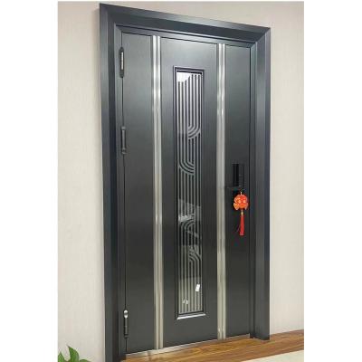 China Modern Residential Exterior Door Entry High Quality Anti-theft Front Main Gate Steel Security for sale