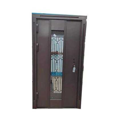 China Modern Base Track Anti-theft Exterior Door Designs Front Entry Doors Entrance Security Steel Door For House for sale