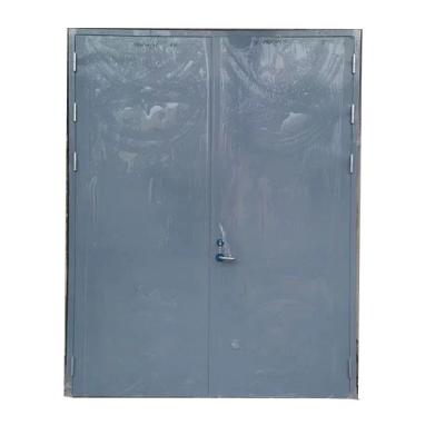 China Modern commercial steel fire doors exterior fire protection metal door frame double swing for hotel for sale