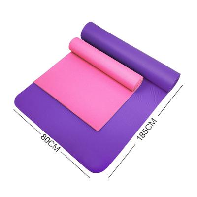 China Clean Wholesale Custom Double-Layer Recycled Strip Yoga Mat Eco Friendly for sale