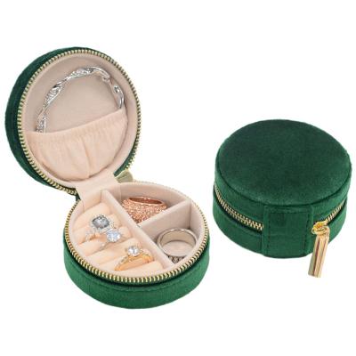 China Wholesale Small Jewelery Jewelry Package Velvet Jewelry Storage Box Organizer Travel Case for sale