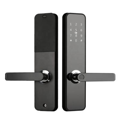 China Smart Rfid Home Apartment Door Lock Electronic Wifi Digital Keypad Lock Biometric Hotel Apartments Hotel Office Fingerprint Door Handle Locks for sale