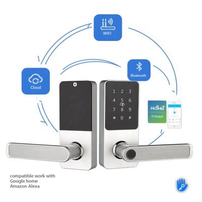 China 2023 TTLOCK Fingerprint Home Multi Point App Wifi Office Apartment Hotel Door Lock Key Digital Smart Multi Point Digital Fingerprint Door Lock for sale