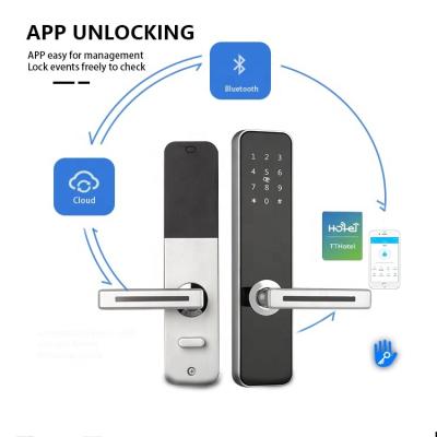 China Electric NFC Card Lock Home TTHotel Apartment Office Apartments Hotel Door Lock APP Password Free Software Opened for sale