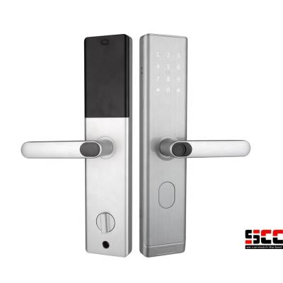 China Office home hotel apartments hotel smart door lock with lock smart wifi qr code door fingerprint Bluetooth keyless lock for apartment for sale