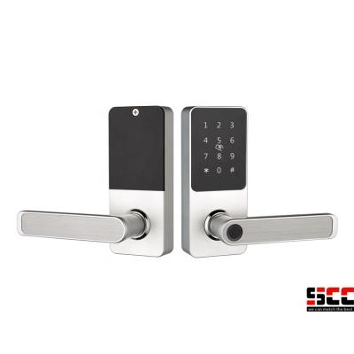 China Hotel Apartments Home Office Fingerprint Locks Finger Touch Screen Handle Electronic Home Lock Anti Theft Apartment TTlock for sale