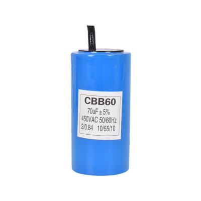 China Air Conditioner Compressor CBB60 Run Capacitor , AC 250V Capacitor 100uF 50/60Hz Motor Run Capacito 20uf 250v for sale