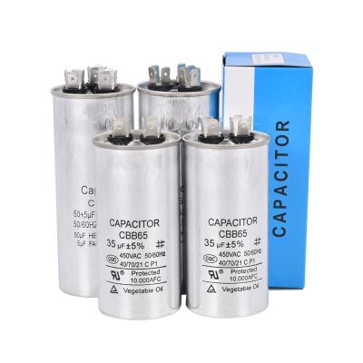 China Air Conditioner Compressor CBB65 Air Conditioner Compressor Starting Capacitor Fan Capacitor 450v35UF for sale