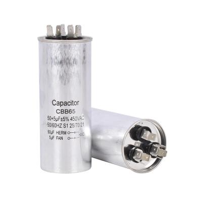 China Air Conditioner Compressor Price Cheap Metallized Polypropylene Film Cbb65 Electrolytic Capacitor 50Uf Electric Fan Capacitor for sale