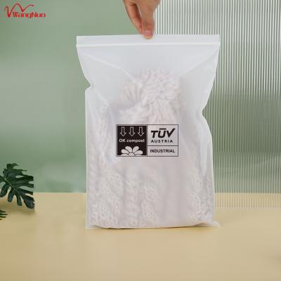 China BIODEGRADABLE 22 X 32 Cm Food Grade Resealable Cornstarch Ziplock Packaging Bag for sale