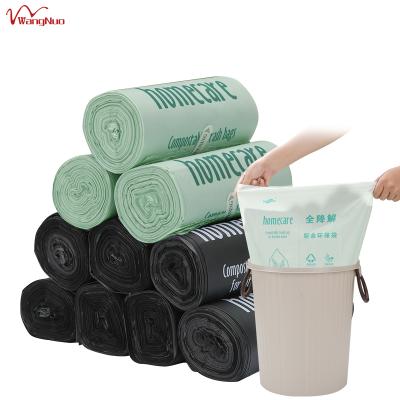 China Custom Compostable Logo Eco Friendly Home Cleaning Pbat Biodegradable Household Products Waste Bag 13 45 Gallon For Garbage Removal for sale