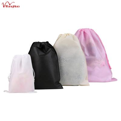 China Eco-Friendly Recyclable Custom Reusable Nonwoven Fabric Dust Storage Drawstring Pouch For Shoes Packing for sale