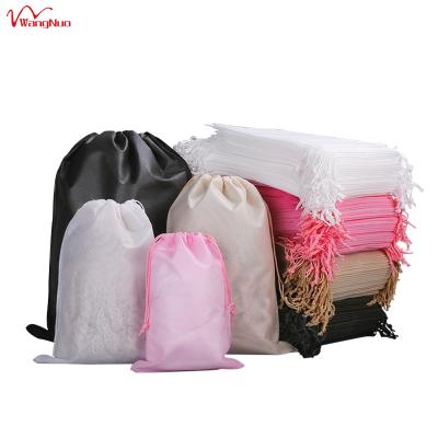 China Recyclable Custom Printing Nonwoven Eco Friendly Drawstring Dust Storage Bags For Shoes Clothing for sale