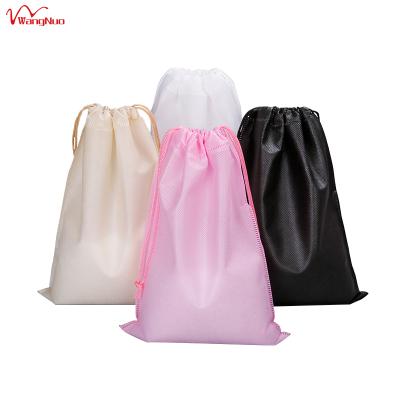 China Reusable Reusable Laminated Small Non Printing Recyclable Custom Logo Woven Drawstring Bag For Gift for sale