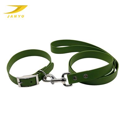 China Durable Waterproof PVC Dog Collar and Leash Set Embossed PVC Webbing Wear Resistant Dog Collar for sale