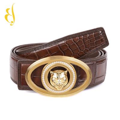 China Creative Business Design Buckle With Genuine Rhinestone Belts Mens Designer Leather Belts Famous Brands for sale