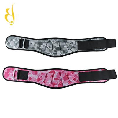 China Neoprene Camouflage Color Neoprene Back Support Belt Gym Weightlifting Belt Set Women Gym Belts for sale