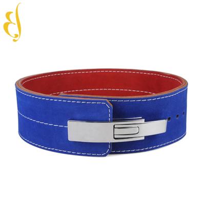 China Whip / Lever Buckle Customized Genuine Leather Material Weightlifting Belt for sale