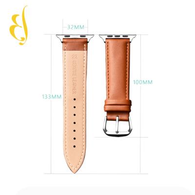 China Brown Leather Band Buckle Leather Strap For Apple Watch 6 Se 5 4 3 2 1 38mm 40mm for sale