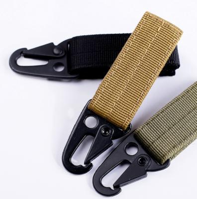 China Good Quality Customized Nylon Strap Leather Key Chain for sale