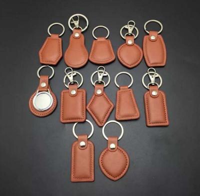 China Leather handmade custom logo all kinds of car leather key chain for sale