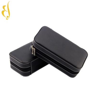 China Wholesale Leather Portable Zipper With Sandwich Watch Storage Bag for sale