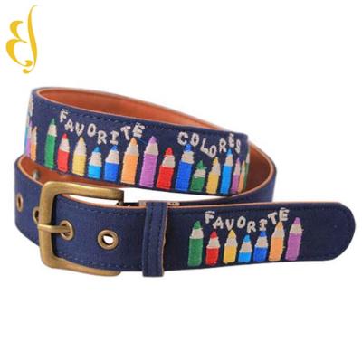 China ALLOY Fashion Custom Embroidered Belts, Cool And Canvas Belt For Kids for sale