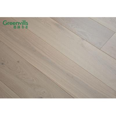 China Wholesale 15mm Modern Thickness European Factory Oak Wood Flooring / Smooth Brushed Engineered Oak Solid Wood Flooring for sale